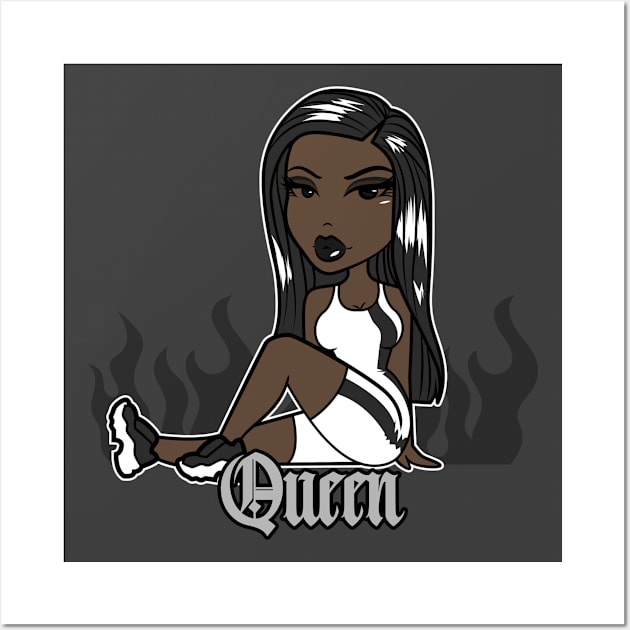 Queen Doll girl Black-Out v3.1 Wall Art by Just In Tee Shirts